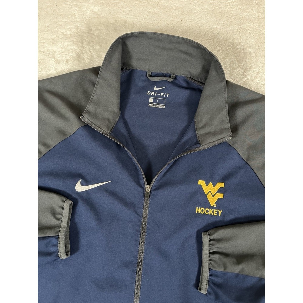 Nike Dri Fit West Virginia University Hockey Lightweight Zip Up Jacket Men's Lg‎